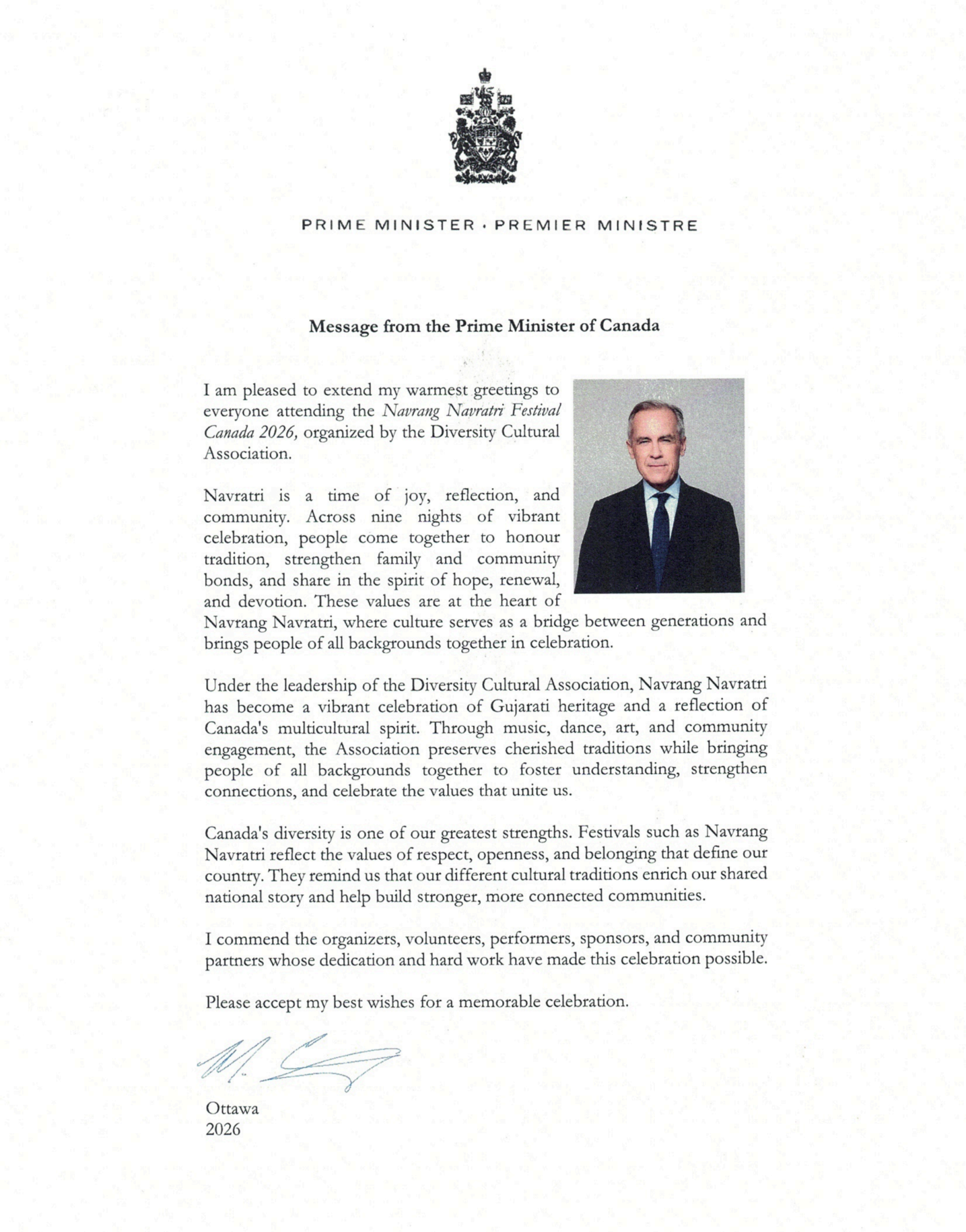 Hon PM Message 2026
